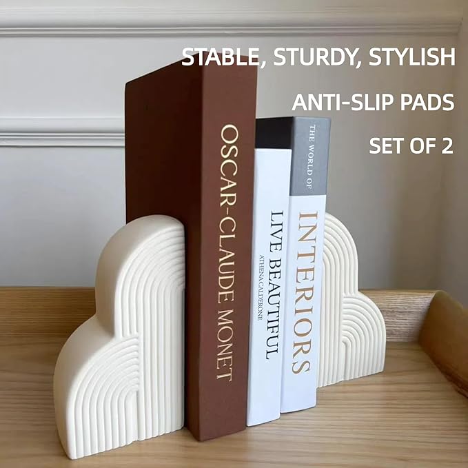 Bookends Decorative for Heavy Books - Image 4