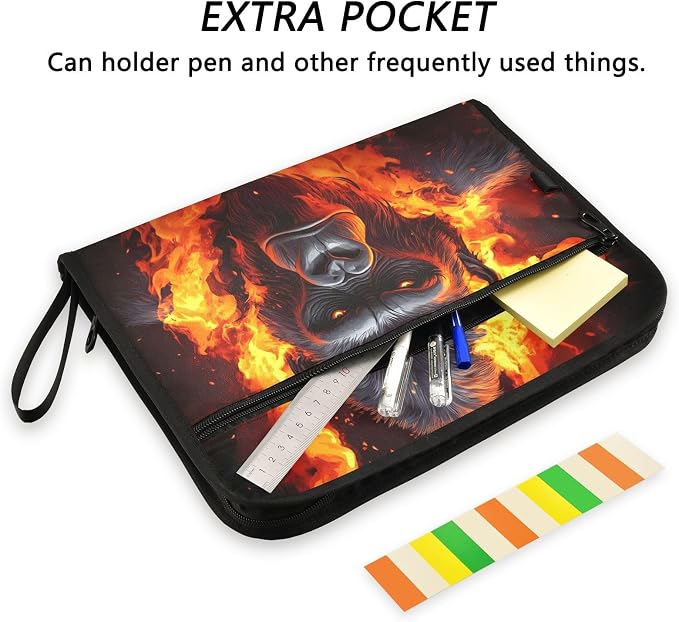 Expanding File Folder Fierce Gorilla King Kong Accordion File Organizer 13 - Image 6