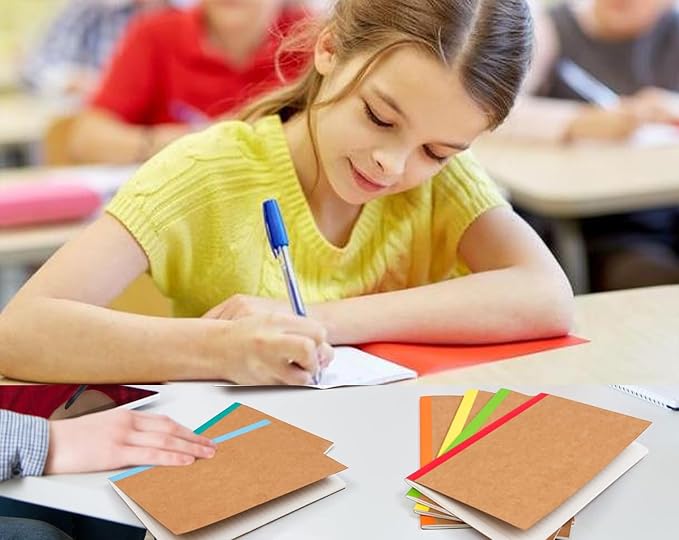 Zegrox 12 Pack Notebooks Bulk, Kraft Cover Lined Blank College Ruled Travel - Image 8