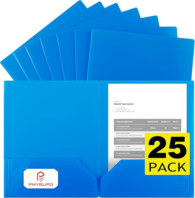 pmybupo Blue Plastic Folders by pmybupo