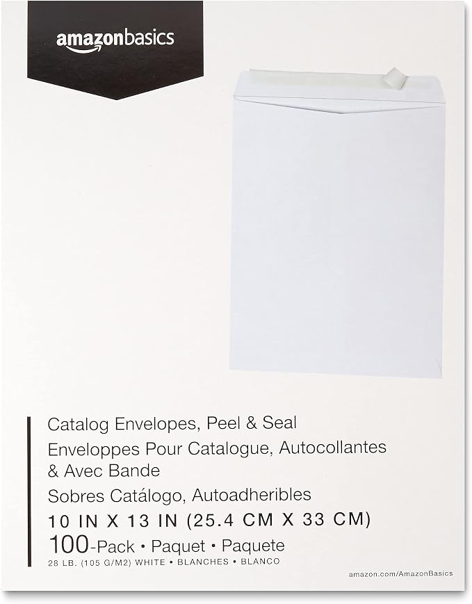 Amazon Basics Catalog Mailing Envelopes, Peel and Seal, 10 x 13 Inch - Image 6