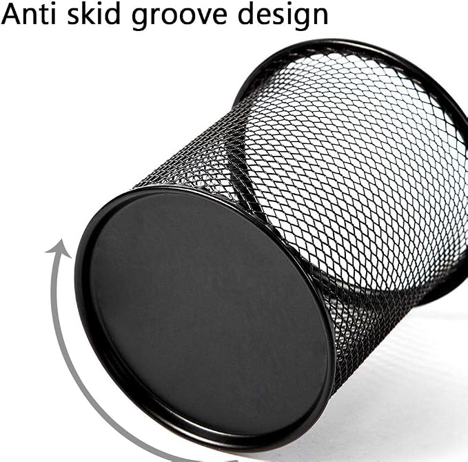 Ameceres 4 Packs Wire Mesh Pencil Holder Metal Pen Cup Desk Pen Organizer Case - Image 3