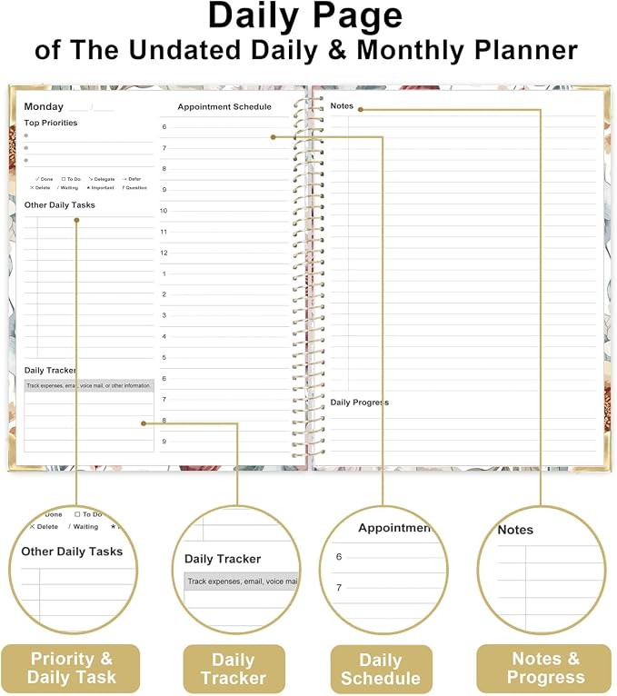 Undated Daily Planner 8.5"x11" - Image 4