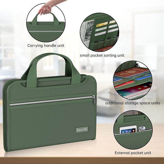 Tamfile Fireproof Accordion File Organizer - Image 4