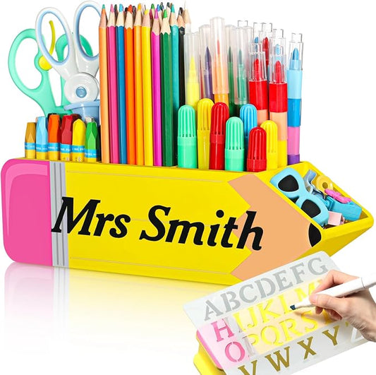 Containlol Teacher Appreciation Gifts Name DIY Pencil Shape Holder Organizer by Containlol