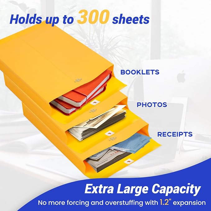 6x9 Expanding Clasp Manilla Envelopes - Image 3