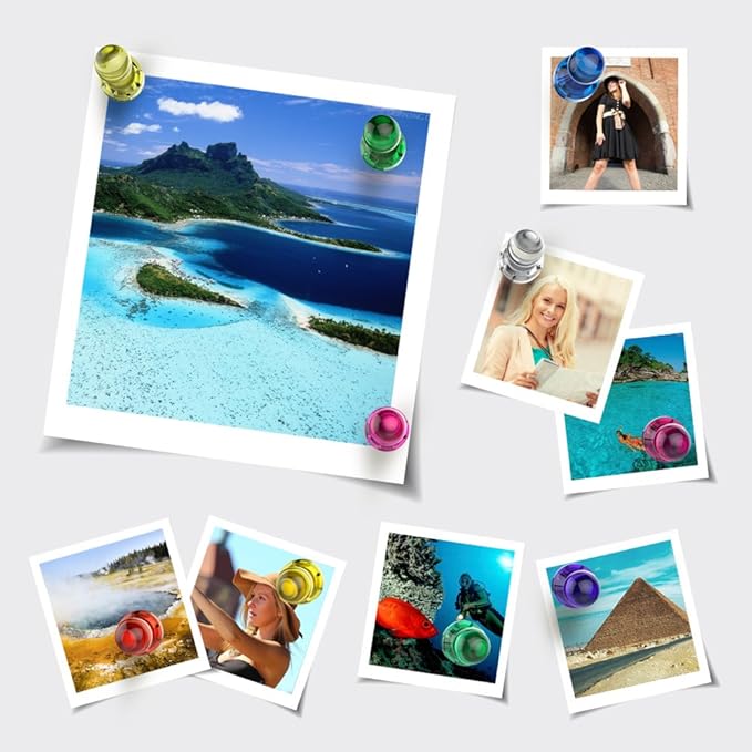 Push Pin Magnets - Tiergrade 60 Pack 7 Assorted Color Strong, Office, Use at Kitchen Home and School Classroom, for Refrigerator Dry Erase Board and Whiteboard.-DeskLoop Office