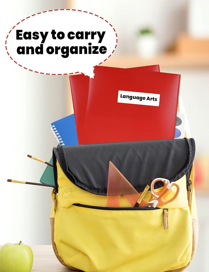 SUNEE 2 Pocket Folders Heavy-Duty Plastic Folders - Image 6