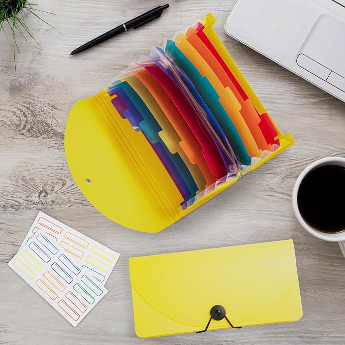 13 Pocket A6 Receipt Organizer, 2 Pack Small Accordion File Organizer, Coupon - Image 5