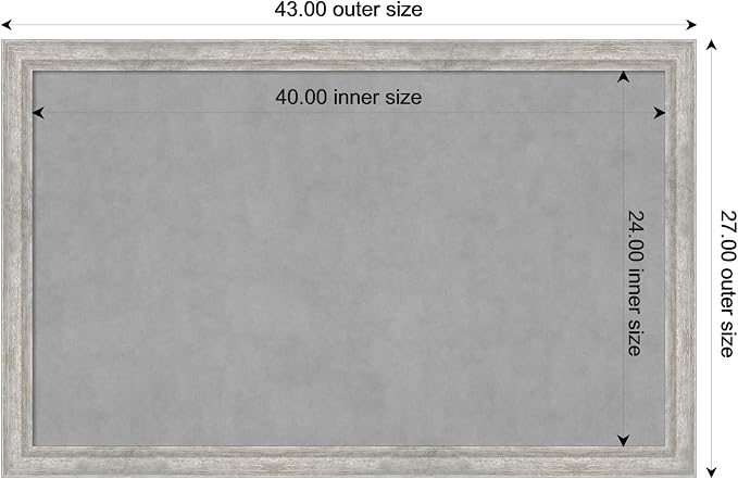 Amanti Art Silver Framed Magnetic Board 27x43 Large Vision Board - Image 4