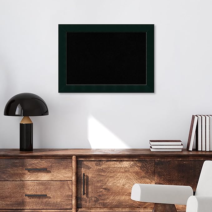 Amanti Art Black Cork Board for Wall, 20x28 Vision Board with Black Wood Frame, Medium Corkboard Office Decor for Home Organization, Modern Corkboard Pinboard to Display Items for Home Organization-DeskLoop Office