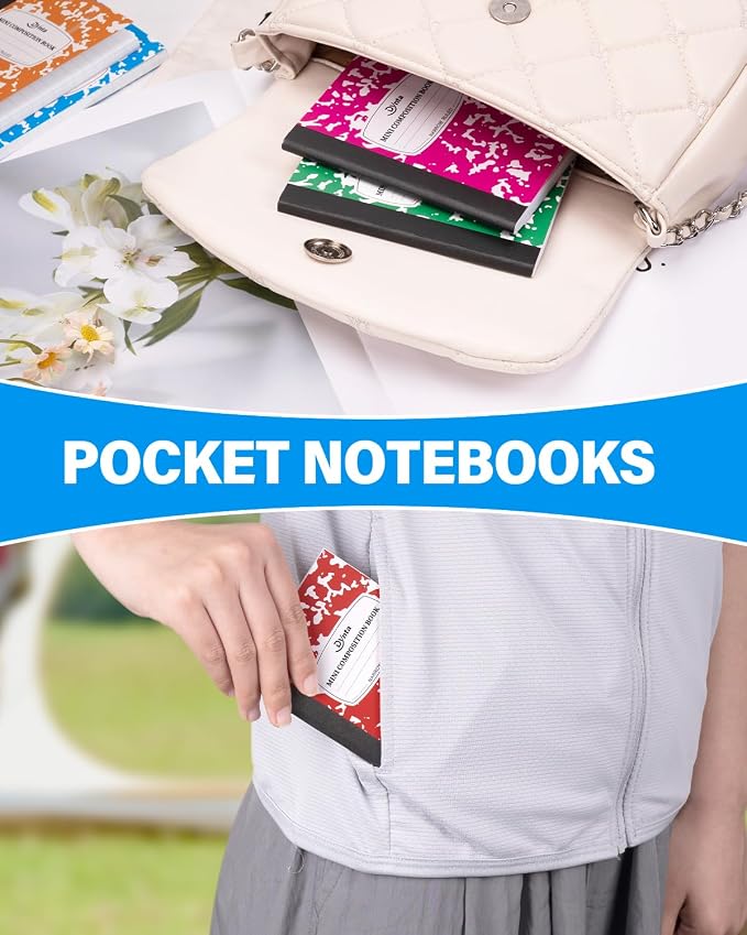 Dynta Composition Notebooks Bulk, 40 Packs 3.25 x 4.5 inch Mini Pocket - Image 6