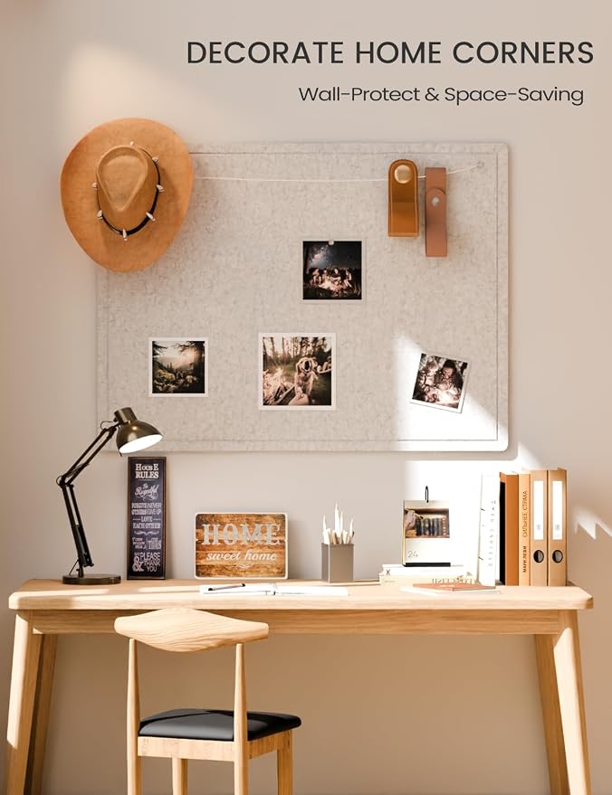 Fluxynara Large Bulletin Board, 47.2" x 35.4" Cork Board Alternative - Image 4