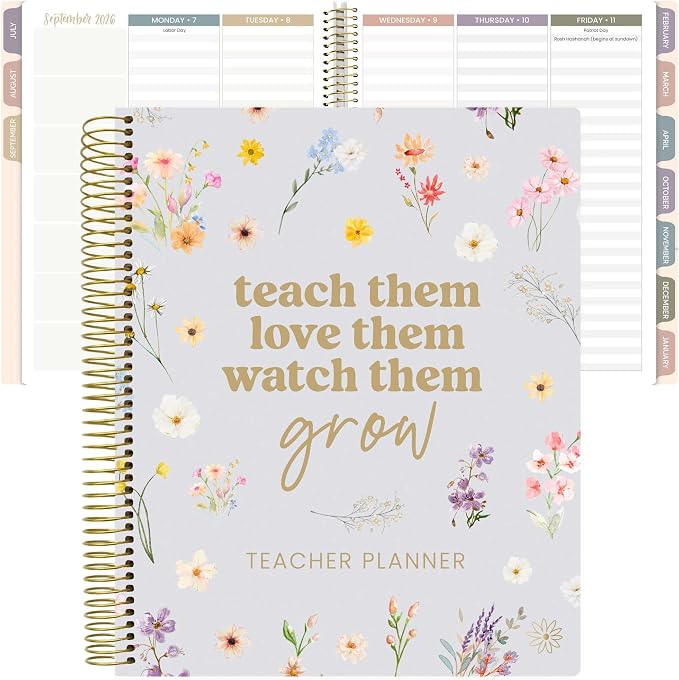 bloom daily planners New Undated Academic Year Teacher Planner & Calendar by bloomdailyplanners