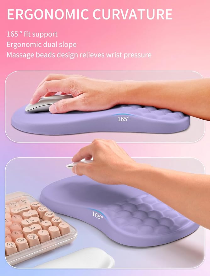 Hokafenle 2in1 Combination, Wave Keyboard Wrist Rest and Ergonomic Curvature - Image 3