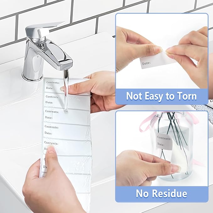 500pcs Removable Freezer Labels, Yoget 1 x 3 Inch Food Storage Stickers - Image 4