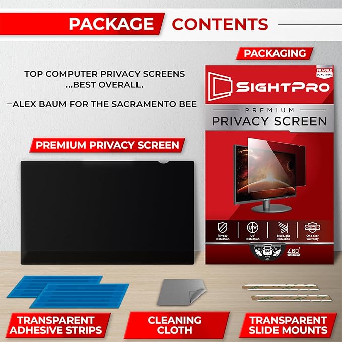 SightPro 22 Inch 16:10 Computer Privacy Screen Filter - Image 6