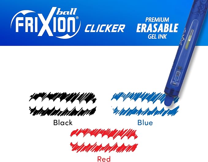 PILOT FriXion Clicker Erasable, Refillable & Retractable Gel Ink Pens, Fine - Image 6