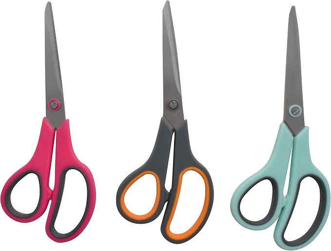 Westcott 8" Straight Stainless Steel Soft Handle Scissors - Image 2