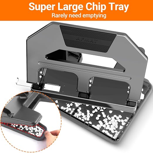 AFMAT Heavy Duty 3 Hole Punch, 40-Sheet Three Hole Puncher - Image 6