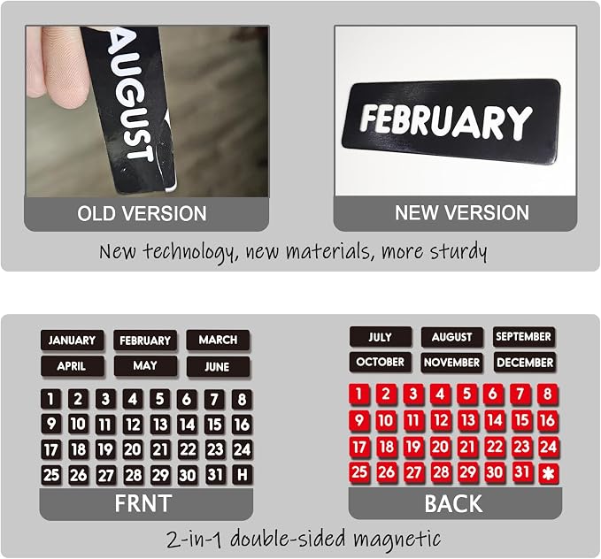 Double-Sided Magnetic Numbers and Months - Image 5