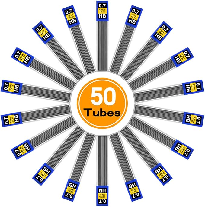 Coopay 600 Pieces Lead Refills 0.7 mm HB Break Resistant Mechanical Pencil - Image 2