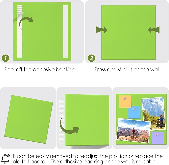 MaxGear Large Cork Board for Wall 36" x 24", Fruit Green Bulletin Board - Image 5