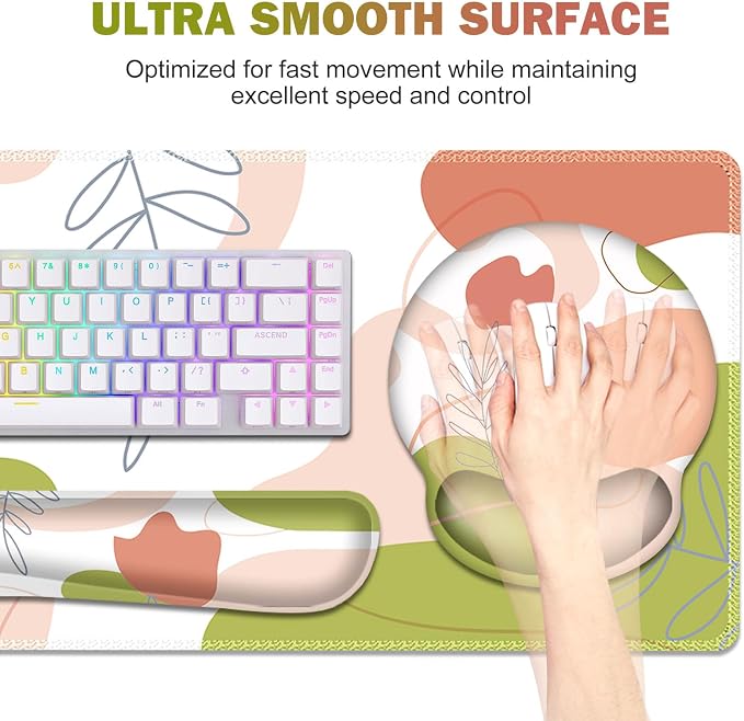 Gaming Mouse Pad, Large Desk Mat, Cute Desk Pad Protector, 4 in1 XXL Mousepad + - Image 4