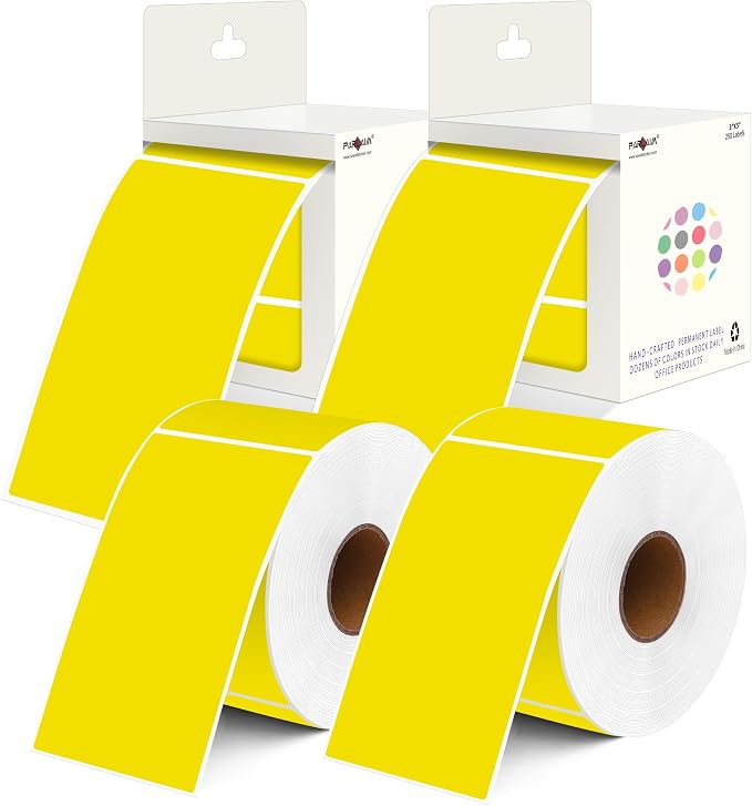 PARLAIM 3x5 inch Rectangle Color Code Stickers by PARLAIM