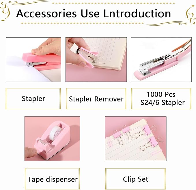 Office Supplies, Stapler and Tape Dispenser Set - Image 2