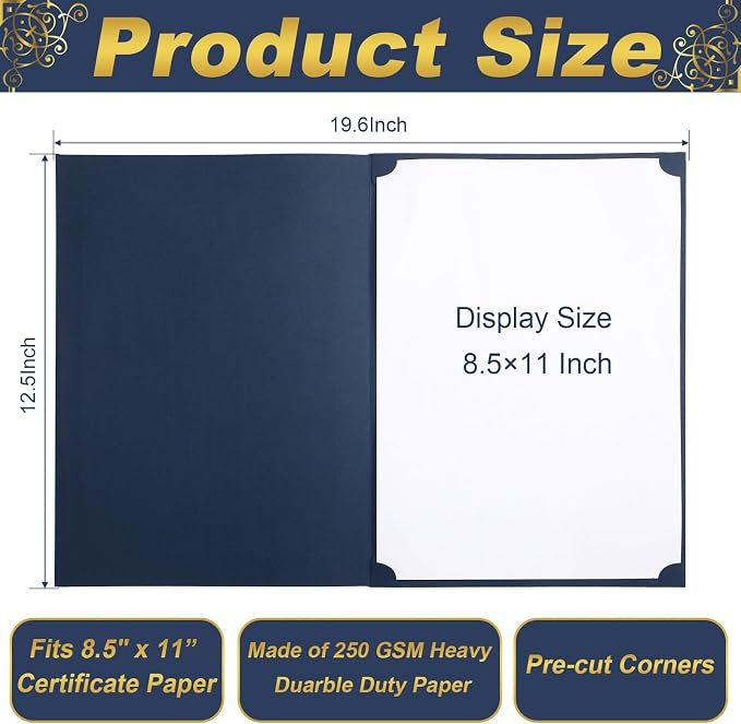 Fainne 80 Pieces Certificate Holders Diploma Holders Document Holder - Image 2