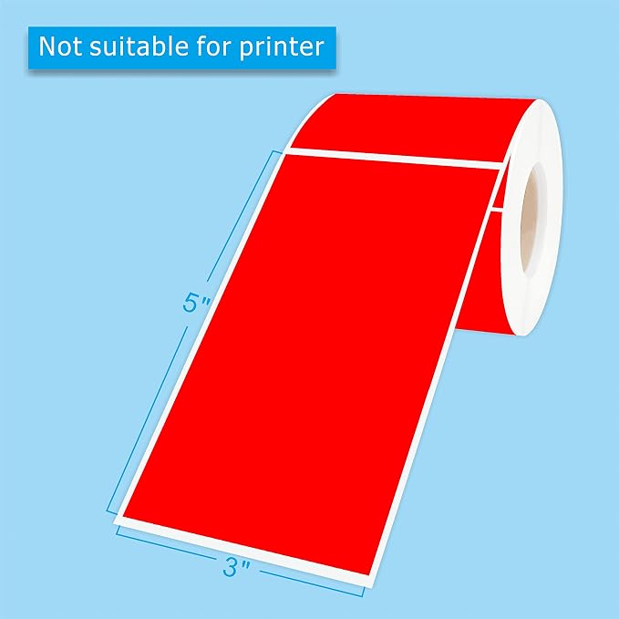 PARLAIM 3" x 5" Rectangle Sticker Labels Adhesive Color Code Stickers, - Image 2