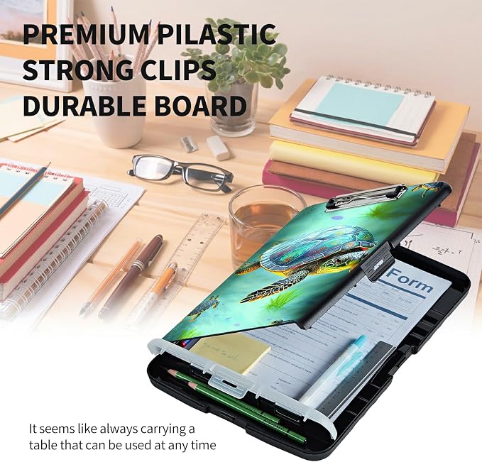 Clipboard with Storage High Capacity Plastic Nursing Clipboards with Pen Holder - Image 6
