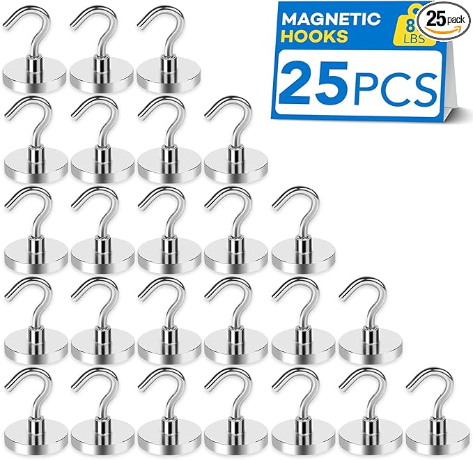 LOVIMAG Magnetic Hooks 25 Pcs, 85lbs Magnet Hooks by LOVIMAG