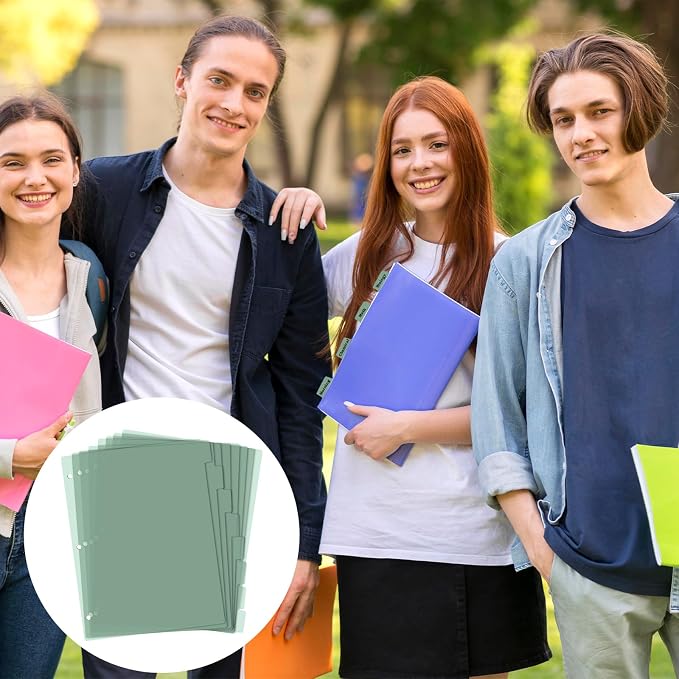 3 Ring Dark Green Binder Dividers - Image 5