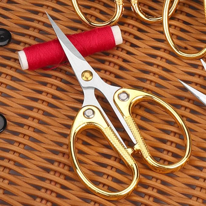 4.5" All Stainless Steel Office Scissors, Ultra Sharp Blade Shears, Sturdy - Image 6