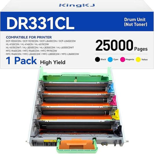 DR331CL Drum Unit Compatible Replacement for Brother DR-331CL Imaging Drum MFC-L8850CDW HL-L8350CDW MFC-L8600CDW HL-4150CDN MFC-9970CDW DCP-L8400 9050 9055 L8450 HL-L8250 L8650 L8850 4570CDW Printer-DeskLoop Office