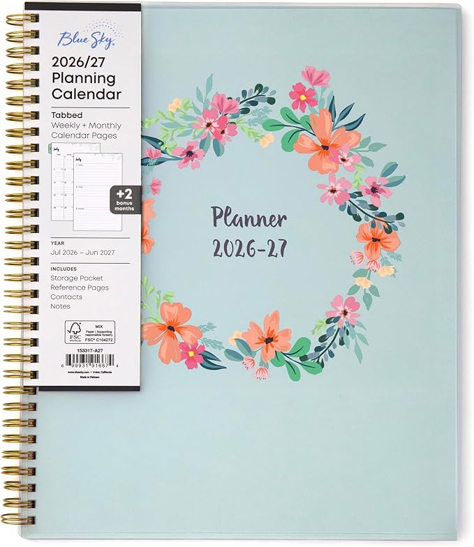 Blue Sky 2026-2027 Weekly and Monthly Academic Year Planner Calendar, July 2026 by BlueSky