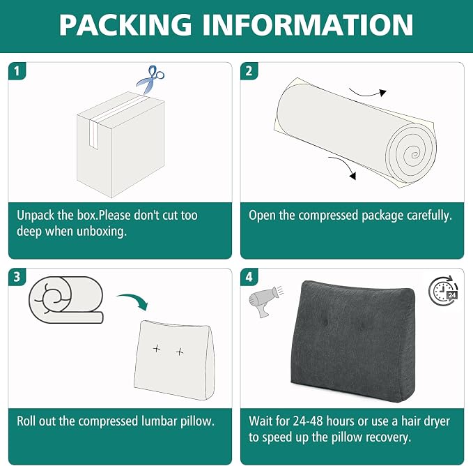 TANYOO Back Support Pillow for Recliner Soft Dual Layer Lumbar Support Pillow - Image 7