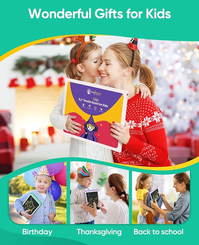 4 Pack LCD Writing Tablet, 8.5 Inch Colorful Toddlers Drawing Tablet - Image 7