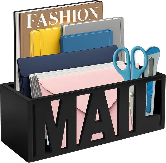 Mail Organizer Countertop, Desk or Wall Mail Holder by ADDFITHOUSE