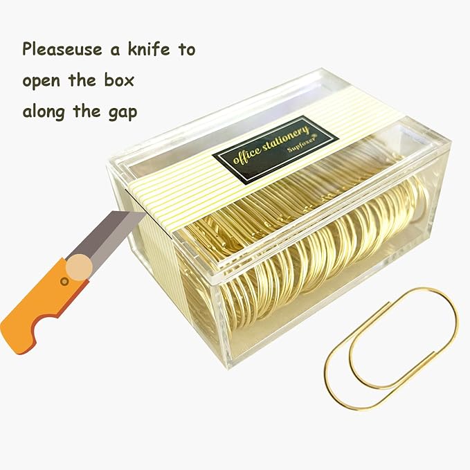 Gold Large Paper Clips - Image 7