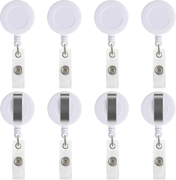 JANYUN 100 Pcs Badge Reels Retractable Badges Holder by JANYUN
