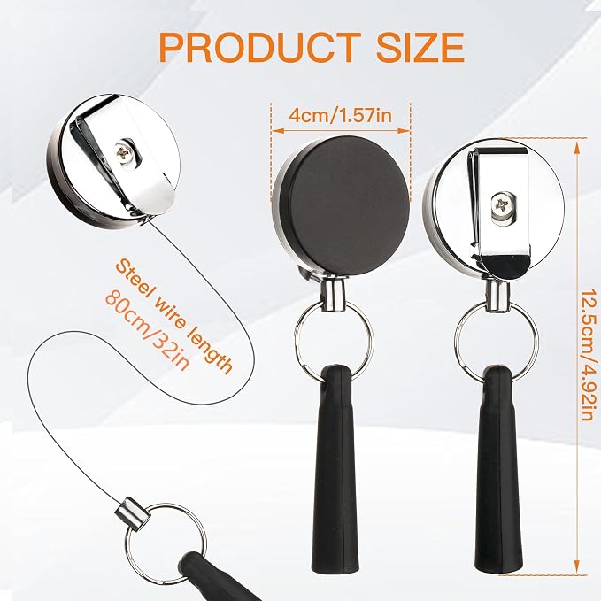 8 Pieces Heavy Duty Retractable Pull Pen Pencil Holder, Ideal Grip - Image 3