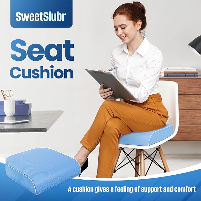 SweetSlubr Seat Cushion for Tailbone Pain Relief, Office Chair Cushion - Image 3