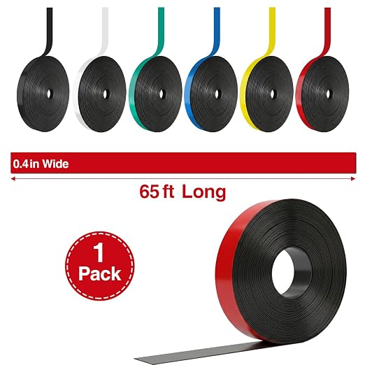 CHUNNIAO 0.4" X 65' Red Magnetic Tape - Image 2