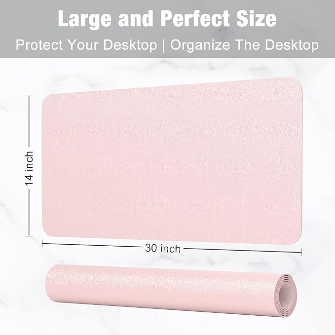 Hsurbtra Desk Pad, XL Extended Mouse Pad, Waterproof Desktop Blotter Protector - Image 3