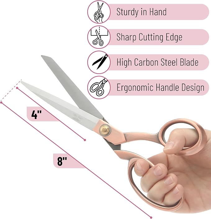 Mr. Pen- Premium Tailor Scissors, 8-Inch | Heavy Duty Carbon Steel Sewing & - Image 2