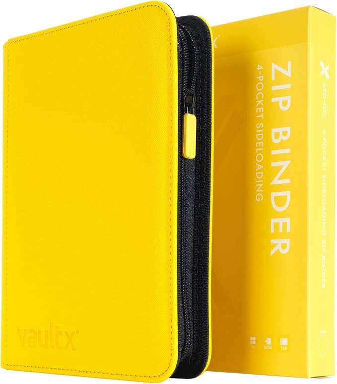 Vault X 4 Pocket Zip Binder, 160 Cards, Exo-Tec Material, 20 Side-Loading Pages by VaultX