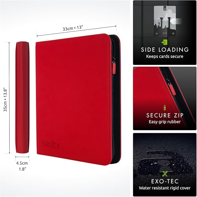 Vault X 12 XL Pocket Zip Binder, 624 Cards, Exo-Tec Material, 26 Side-Loading - Image 2